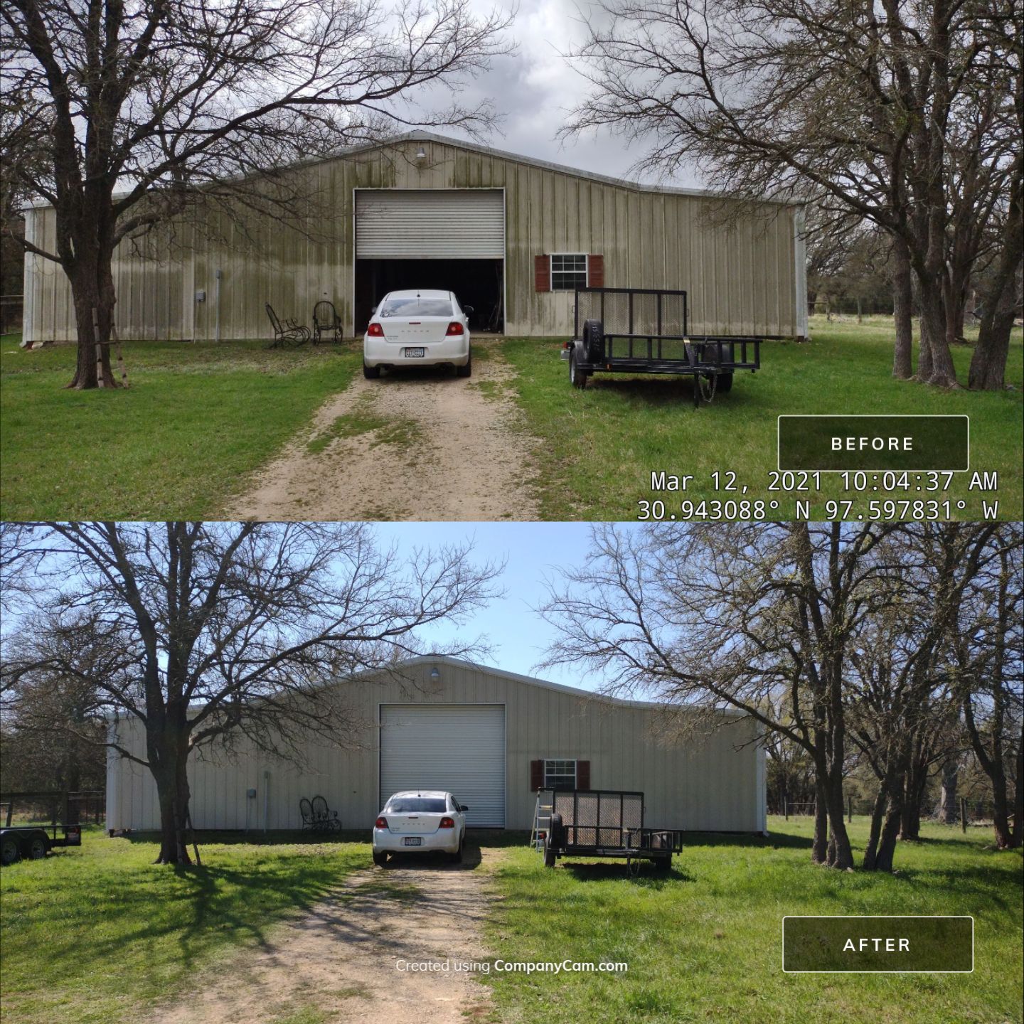 Metal Building Soft Washing in Salado, TX