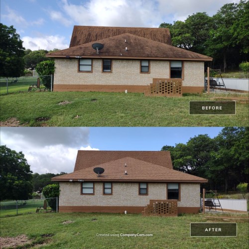 Brown Roof Wash Before & After